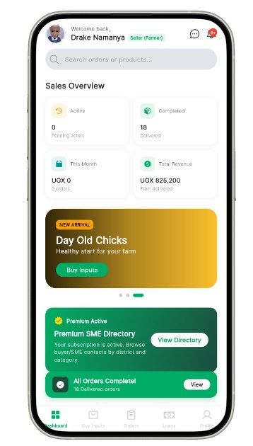 SAYE Katale app dashboard