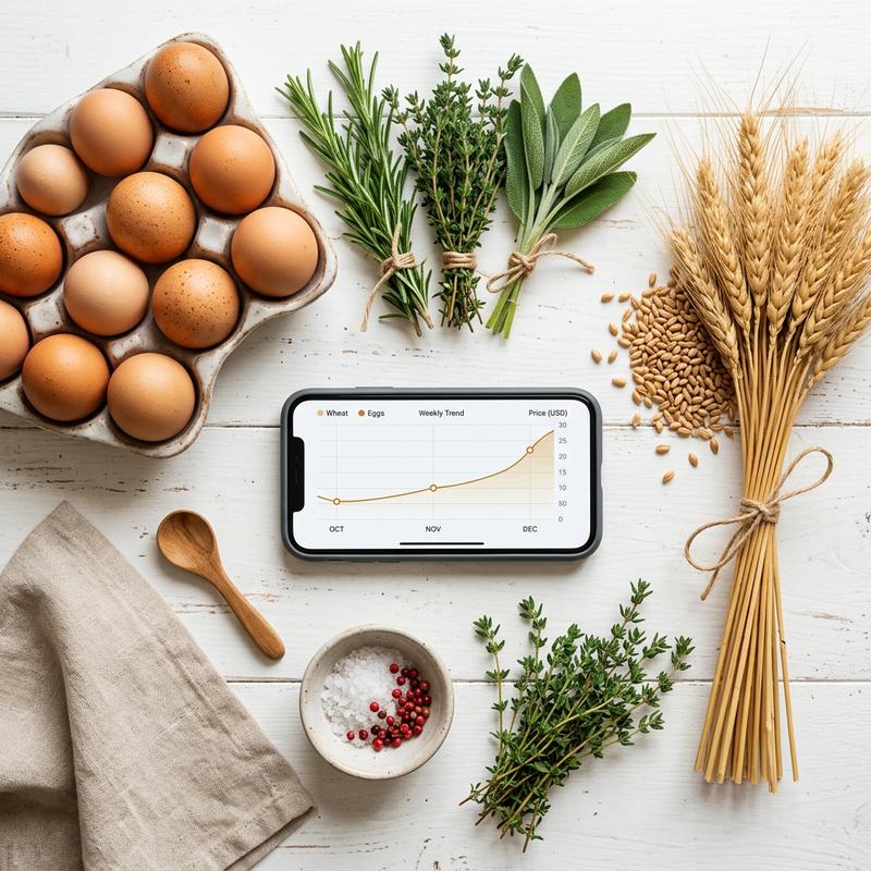 Farm products arranged artistically